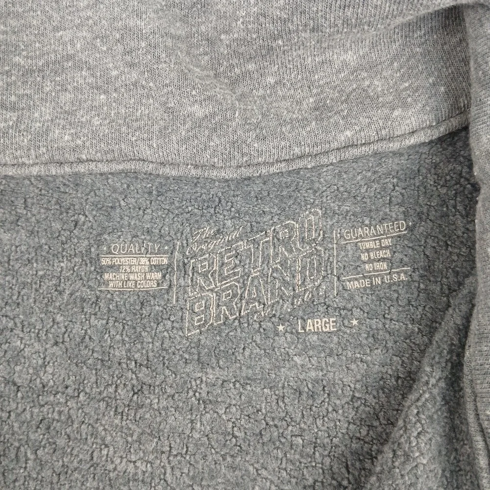 Retro Illinois Fighting Illini Large Mens Sweatshirt Fleece *Fits A Small‎ 21x25